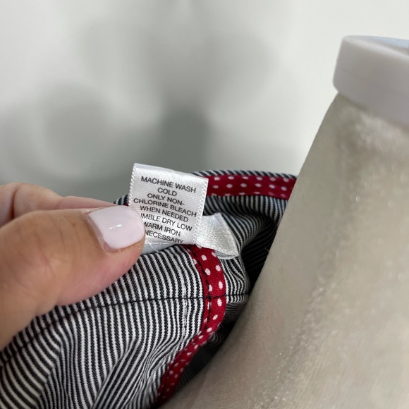 LOFT Blue/Black & White Striped Bolero Jacket. - Picture 12 of 12